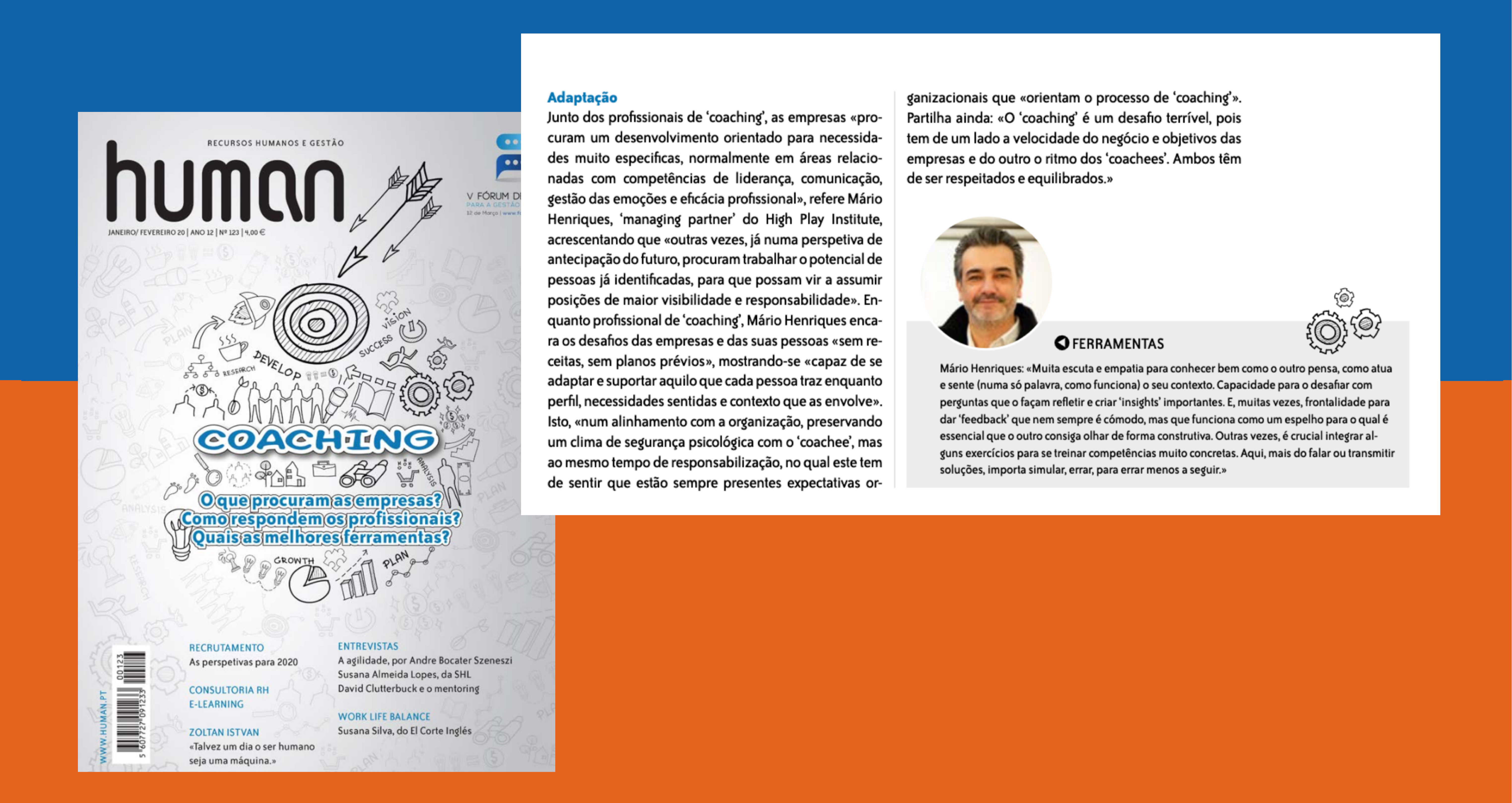 High Play Institute na revista Human de Janeiro/Fevereiro 20